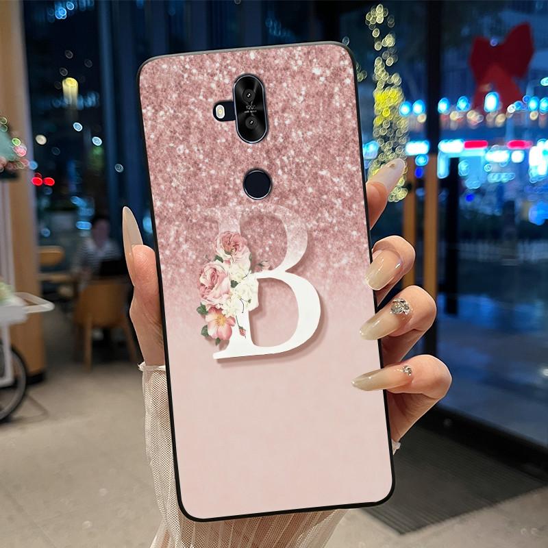 

Beautiful A-Z Letter Shiny Starry Sky Case For Asus ZenFone 5 Lite ZC600KL Shockproof Soft Bumper Silicone Black Cover Asus 5 Lite ZC600KL