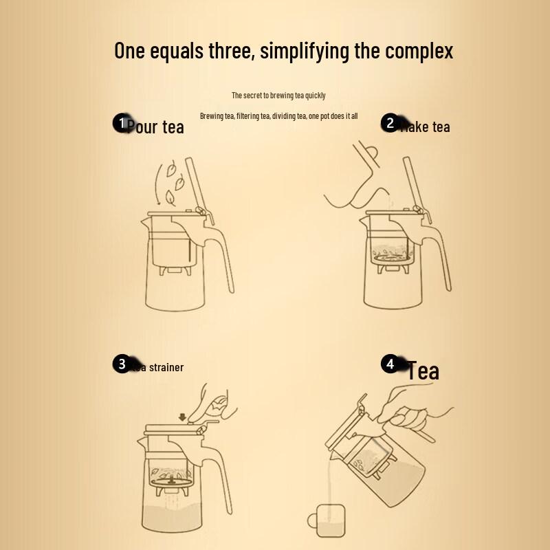 ZISIZ Glass Teapot with Infuser