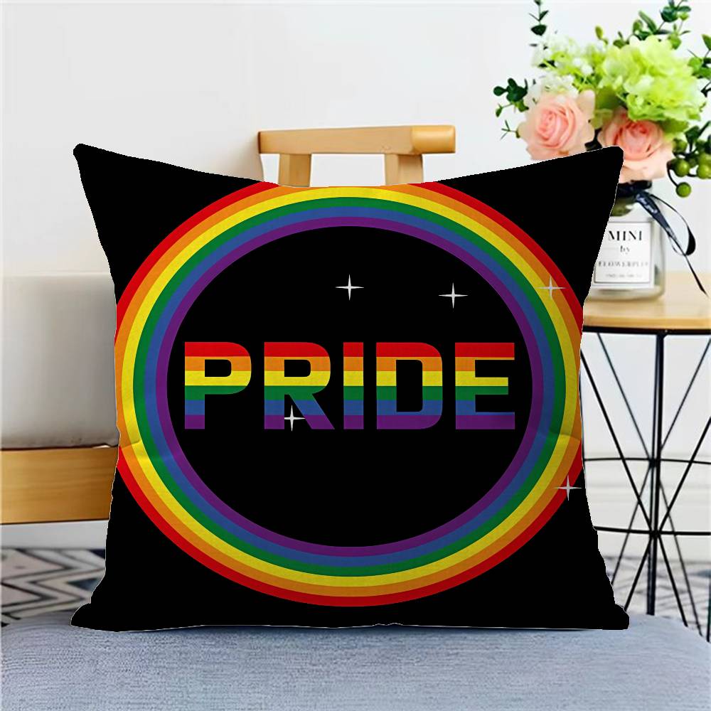 LGBTQ Art Pride Lesbian Gay Rainbow Flag Pillow Anime Pillow Sofa Bed Head Pillow Cover Cushion Cover X Cm Fashion