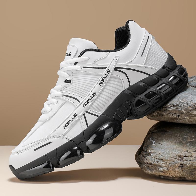 Men's Autumn New Leather‑Upper Sports Casual Shoes, Non‑Slip Wear‑Resistant Travel Shoes, Soft‑Sole Lightweight Running Sneakers