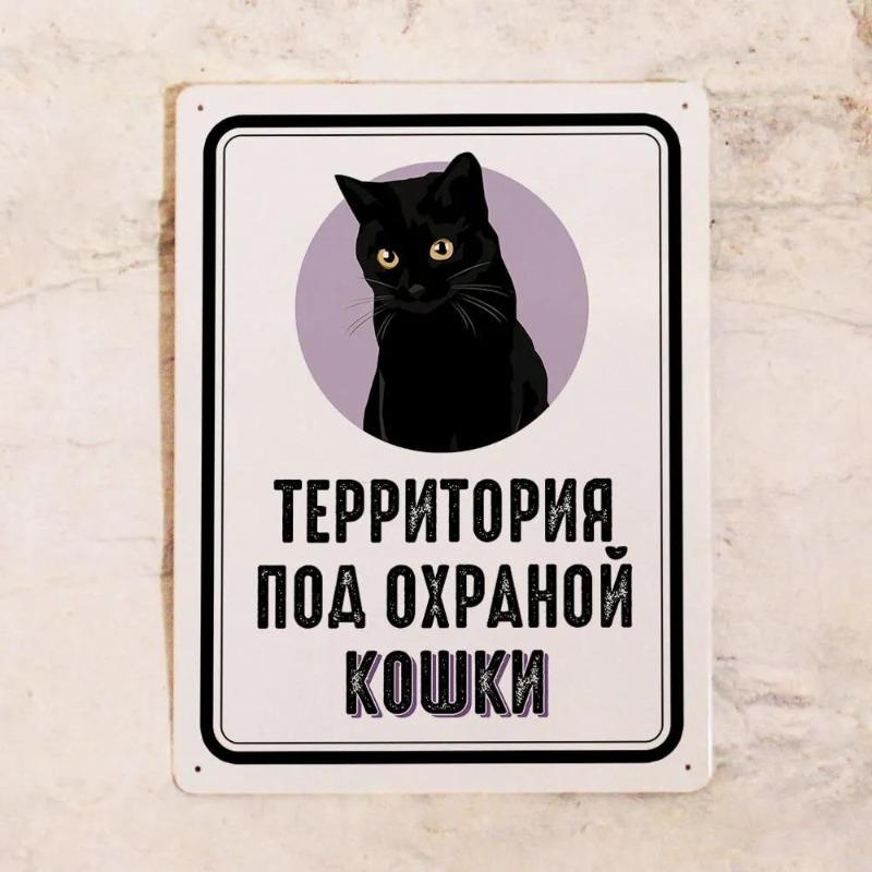 Life is Better with a Black Cat Tin Sign 30x20cm, Vintage Home Decor Cat Lover Gift