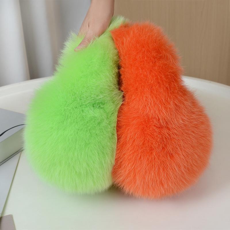 Women's Cute Fox Fur Earmuffs - Warm Winter Ear Warmers