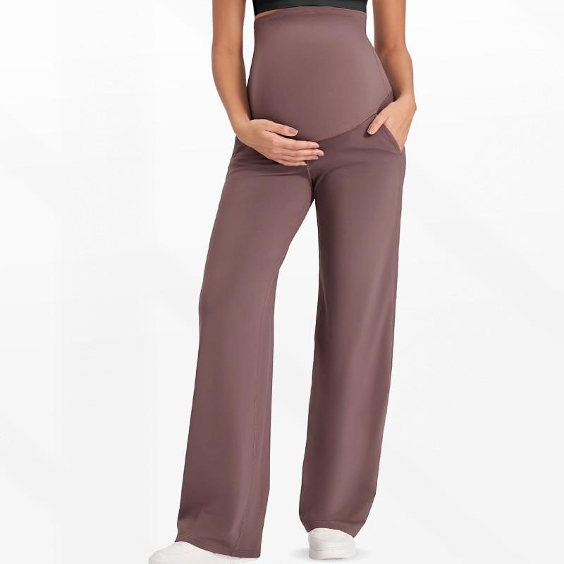 Zwangerschap Wijde Broeken Hoge Taille Stretch Comfortabel Zwangerschap Broeken Herfst Winter Casual Kleding