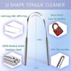 Tutuviw Tongue Cleaner Scraper, Surgical Grade Stainless Steel, Non-Synthetic Grip – Sterilizable Tongue Brush (4 Pack)