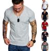 High-quality Men's Slim V Neck Short Sleeve Muscle Tee T-shirt For Casual Wear