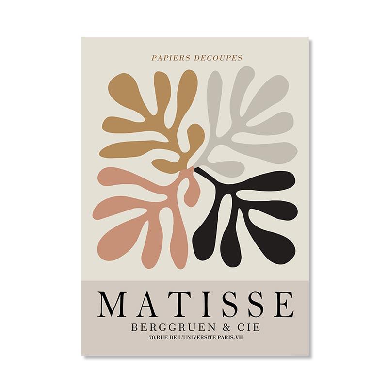 Abstract Matisse Wall Art Canvas Painting Nordic Woman Lines Coral Leaf Posters and Prints Wall Pictures for Living Room Decor