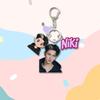 1pc ENHYPEN Keychain with Name Tag, Jungwon Jay Jake Sunghoon Sunoo Ni-ki Cute Figure & Real Photo 3-in-1 Triple Pendant Keyring, Engene Fans Gift