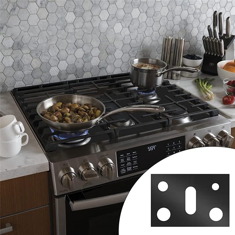 5-hole Gas Stove Protector Pad Anti-Oil Stovetop Burner Cooker Protective Mat Reusable Furnace Gas Cooker Protectors Covers