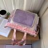 New Fashion Sweet Ita Bag Lolita Girl Transparent Shoulder Bag Women Large Capacity Ribbon Bow Tote Bag Cute DIY Display Handbag