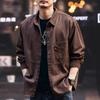 Men's Vintage Long Sleeve Work Shirt Casual Loose Button Down Cotton Shirts Big Size Retro Workwear Tops for Men