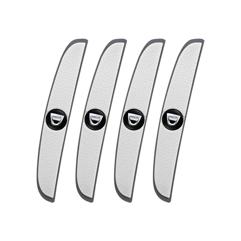 BGT1 4Pcs Rubber Anti Collision Strip Car Door Rearview Mirror Protector Stickers For Dacia Logan Sandero Duster Stepway Jogger Lodgy