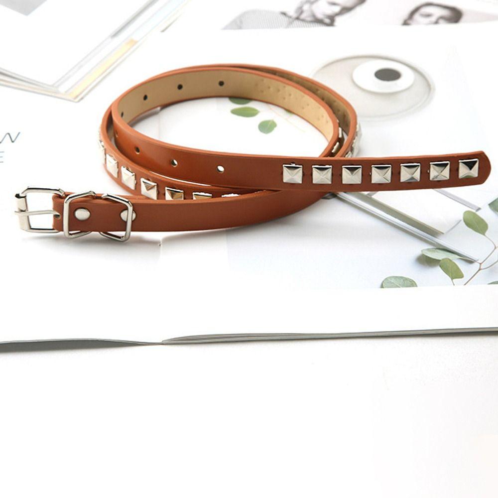 Metal Buckle Dresses Decoration Women Waistband PU Leather Waist Strap Rivet Waist Belts