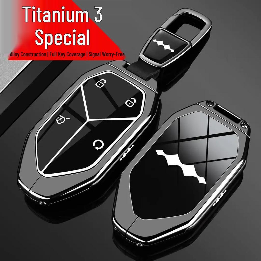 BYD Fangchengbao 5 Key Case - Titanium Shell for Car Key (Men & Women)