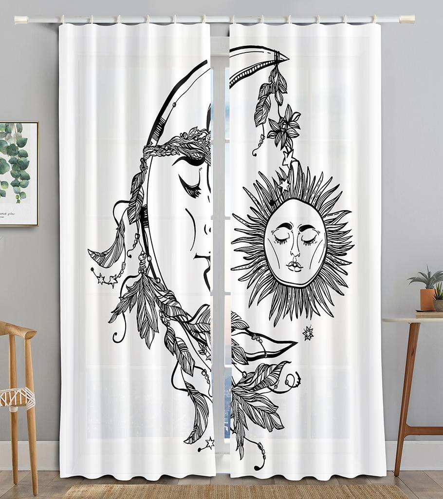 Tarot Mandala Spiritural Vibrant Window Panel Drapes in Children Bedroom Living Room Hall Treatments Kitchen Decoration Drapes Blinds