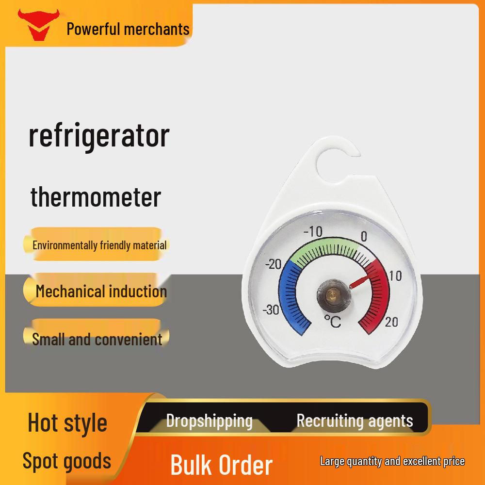 Precision Refrigerator & Freezer Thermometer with Hook for Home and Restaurant