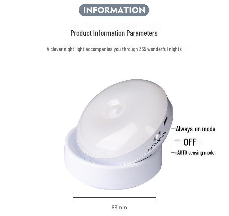 Rechargeable Creative Night Light - Wall Lamp for Bedroom, Stairway, Hallway, and Living Room.