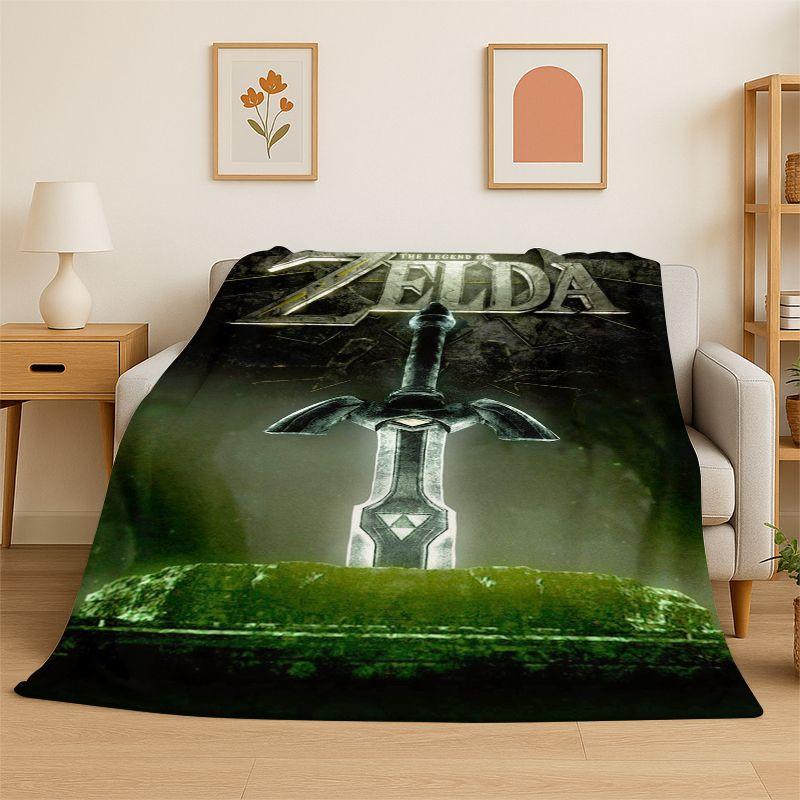 Classic Z-Zelda Cartoon Games Soft Flannel Throw Blanket,Cozy Blanket for Bed,Couch,Sofa,Bedroom,Living Room,Picnic Camping