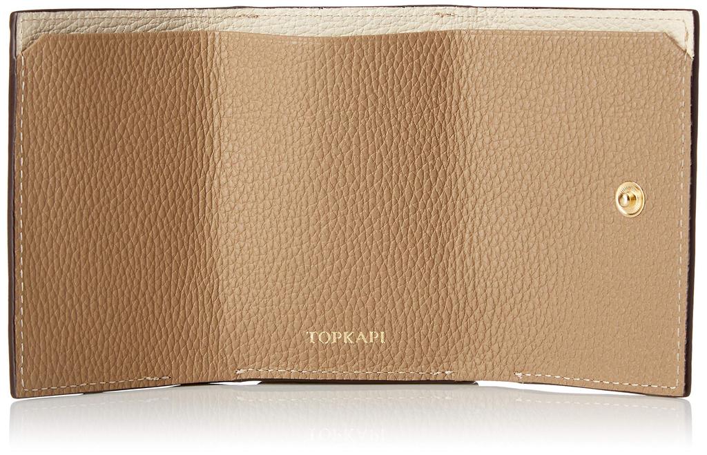 TOPKAPI Lean Two-Tone Leather Tri-Fold Wallet