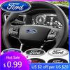 Neuer 2026 Autoaufkleber Ford Neu 2025 Heiß 58x22MM Auto Lenkrad Mittel Emblem Logo Aufkleber Für Ford S MAX Ranger Focus Fiesta