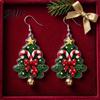 Christmas Acrylic Earrings 1 Pair Tree Dangle Earrings 2D Flat Xmas Winter Outfit Accessories Bow Candy Cane with Bell Holiday Party Jewelry