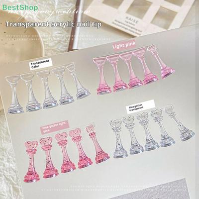 5Pcs Magnetic Acrylic Nail Practice Stand Tips Holders,Wearable Nail Display Standool
