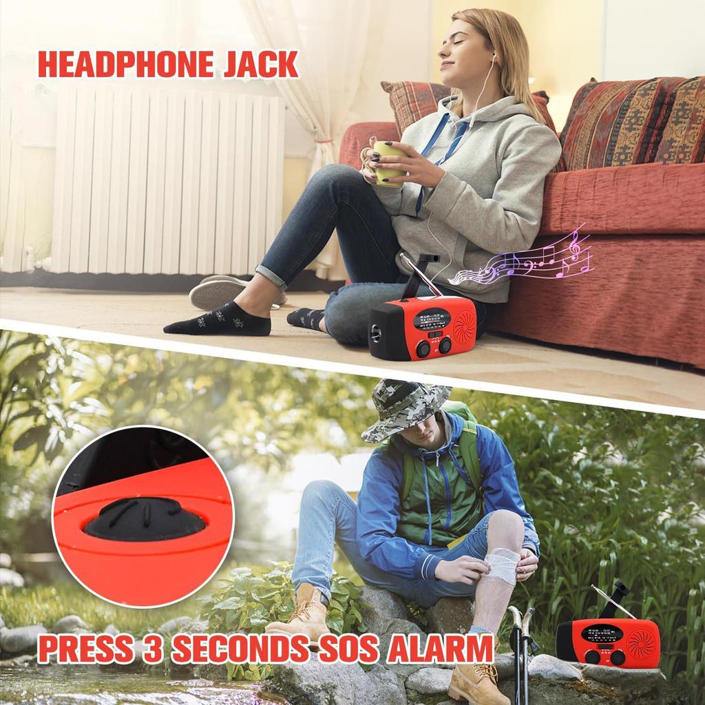 2025 Multi-functional Solar Hand-Crank Emergency Radio