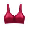 Big red silk jelly interlayer lifting soft support large size bra gathered anti-sagging comfortable pair of thin underwear