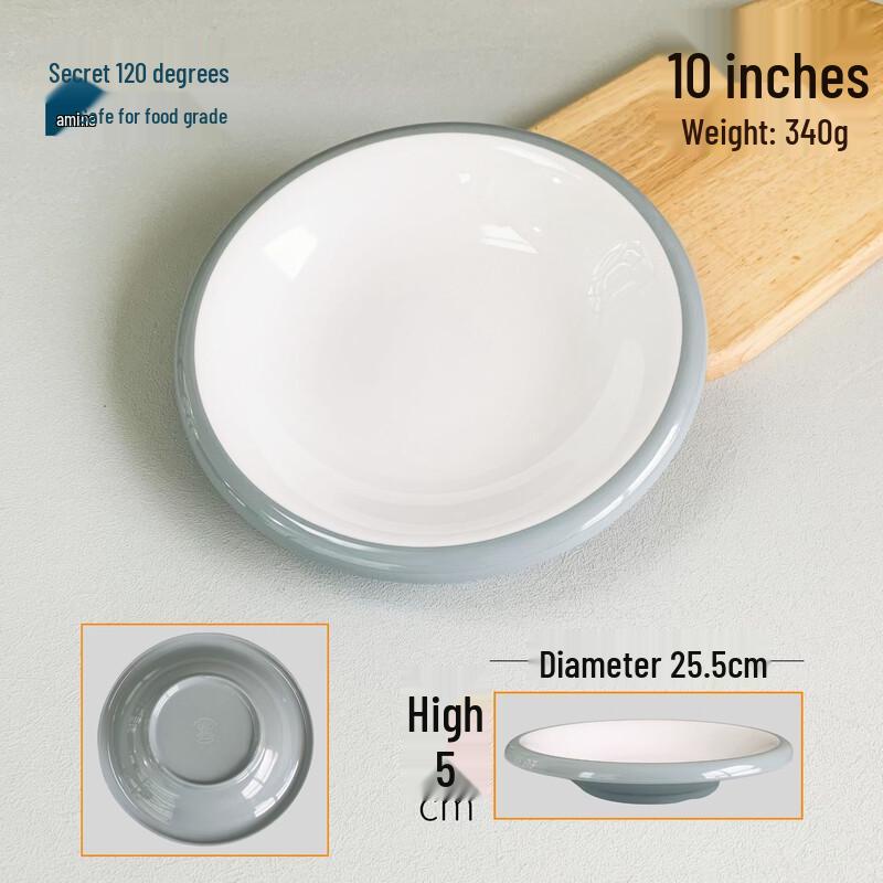 777 Two-Tone Melamine Deep Dinner Plate