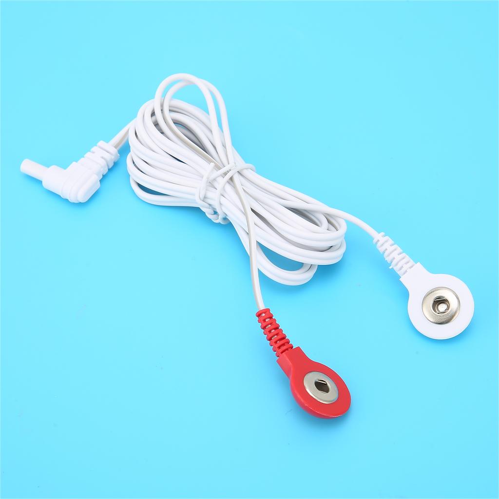 0.09in Electrode Lead Wires 59 Inches 2?In?1 Red White Button Type Electrode Lead Cable