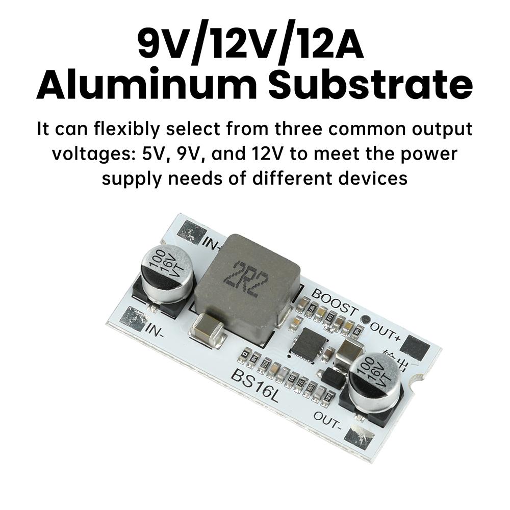 DC-DC High-Power Mini Boost Converter 2.7-15V Input To 5V 9V 12V Output Booster 300K-1MHZ Step-Up Power Supply Module with TVS