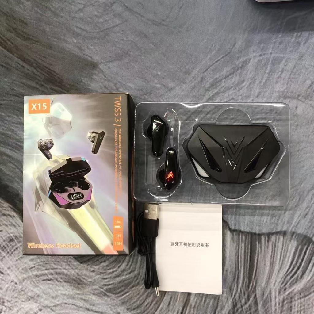 Wireless Bluetooth Gaming Earbuds Low Latency Sports Headphones Digital Display In-Ear Earphones with Microphone for Mobile Devices