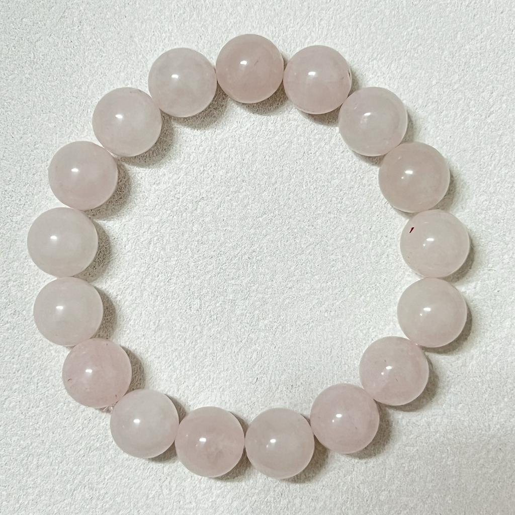 Pink Crystal Bracelet for Women 8mm Round Beads Beaded Bracelets 10mm Semi-Precious Gemstone Bangle Jewelry Gifts