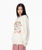 MOZMOZ Dreaming Out Graphic Oversized Sweatshirt Cream