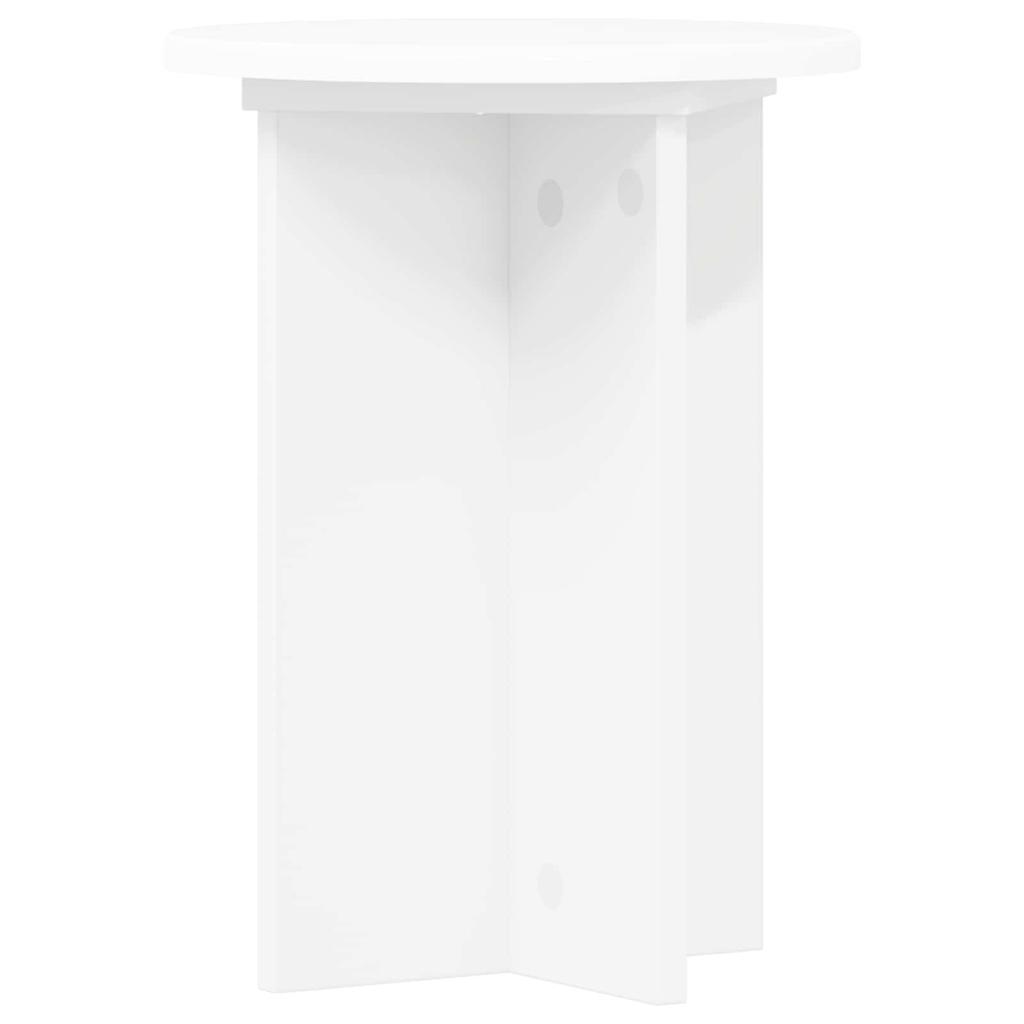Plant Stand 2 Pcs White Ø29.5 X 40 Cm Engineered Wood
