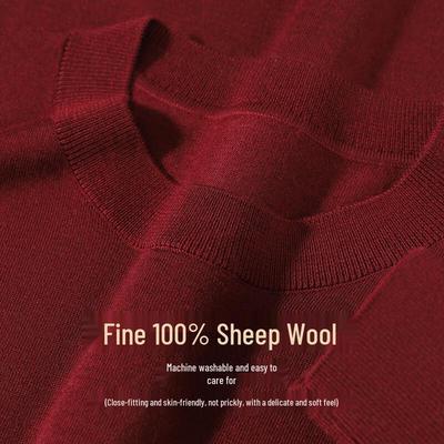 JOW Men's Fine Spun Merino Wool Half-Turtleneck Sweater