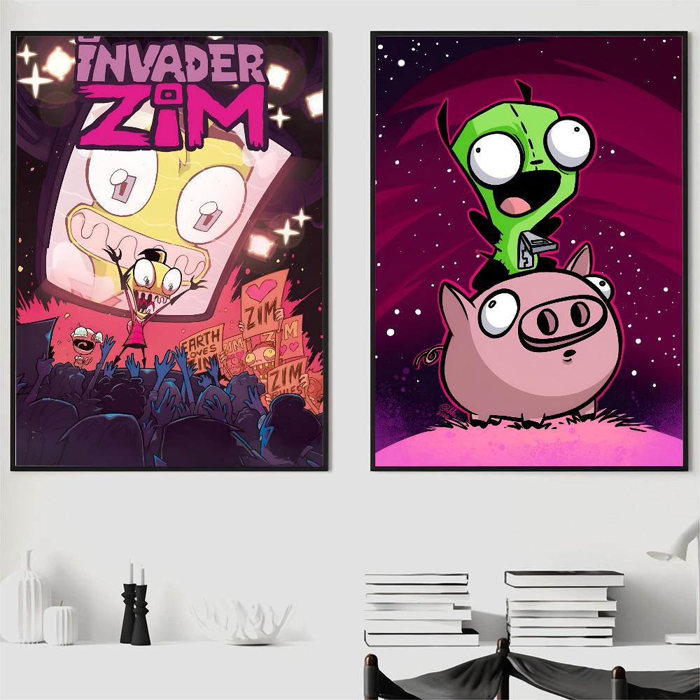 1PC I-Invader Zim Poster Poster Paper Print Home Living Room Bedroom Entrance Bar Cafe Art Painting Decoration