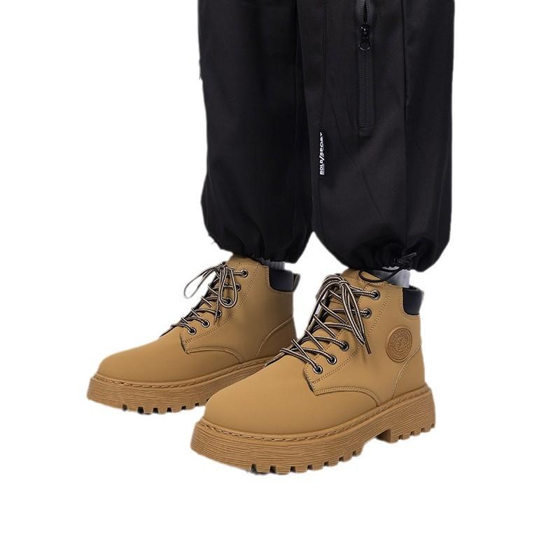 Global outdoor versatile thick-soled Martin boots men's ZHQ-HY800 trendy rhubarb boots popular high-top tooling shoes