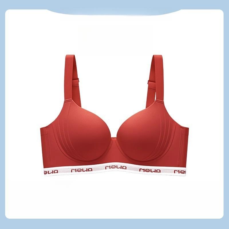 

Бесшовное нижнее белье Женский тонкий кружевной бюстгальтер с эффектом уменьшения, предотвращающий провисание, большого размера, спортивный регулируемый бюстгальтер, бюстгальтер пуш-ап 44/100D вино красного