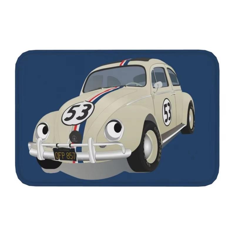 Classic Racing Car Herbie 53 Doormat Anti-Slip Entrance Kitchen Bathroom Door Floor Mats Garden Rug Carpet Footpad
