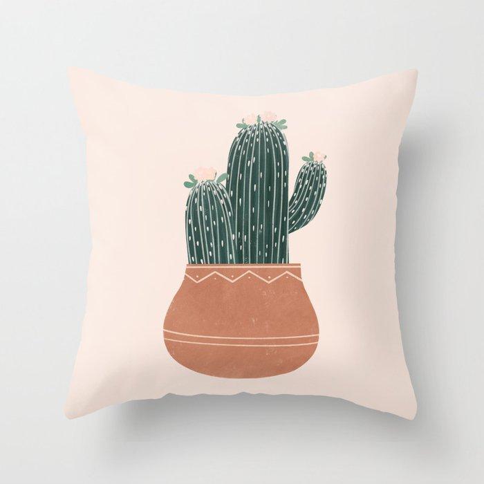 Cushion Pillow Abstract Oil Painting Girl Mountain Peak Sun Moon Cactus Pillowcase Geometric Sofa Pillowcase Cute Throw Pillow