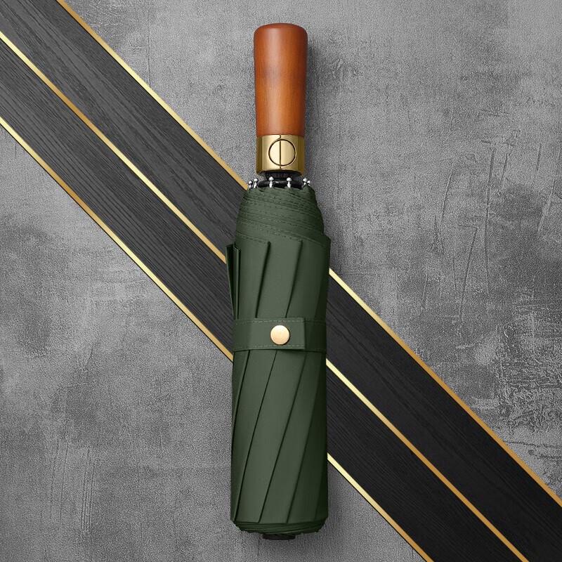 MAYDU Men s Semi-Automatic 10-Rib Windproof Folding Umbrella