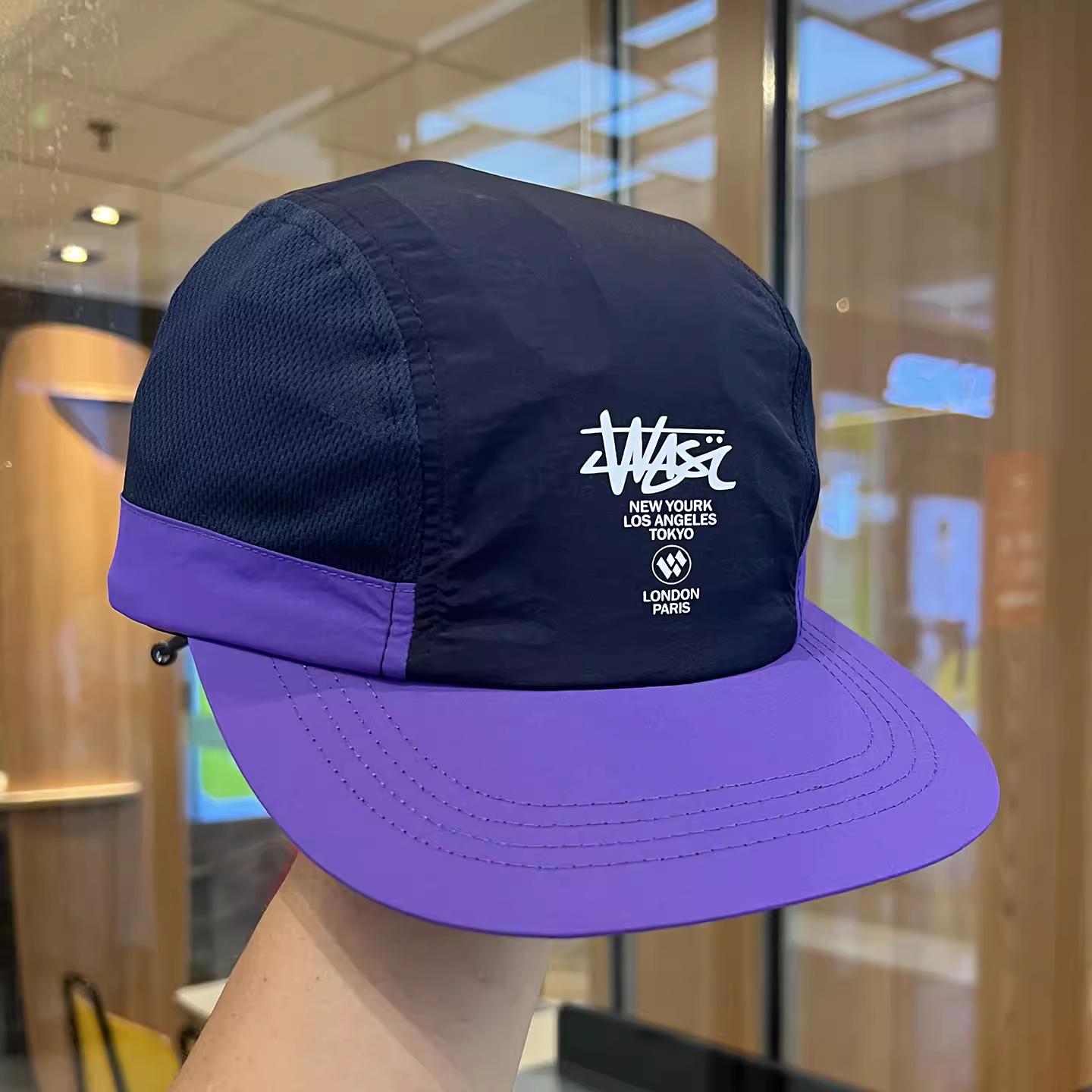 

Waterproof Nylon Mesh Cap with Embroidery Vintage Style Unisex Fashion Hat for Running Camping Outdoor Activities Breathable Sun Adjustable фиолетовый