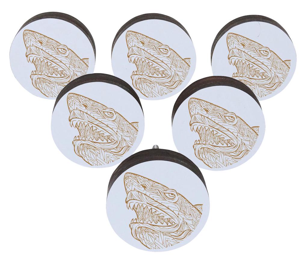 IBA Indianbeautifulart Braun Gravierte Knöpfe Holz Kleiderschrank Knöpfe Schrank Schubladengriff 10