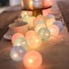 LED Cotton Ball Fairy Lights - Christmas & Bedroom Decor