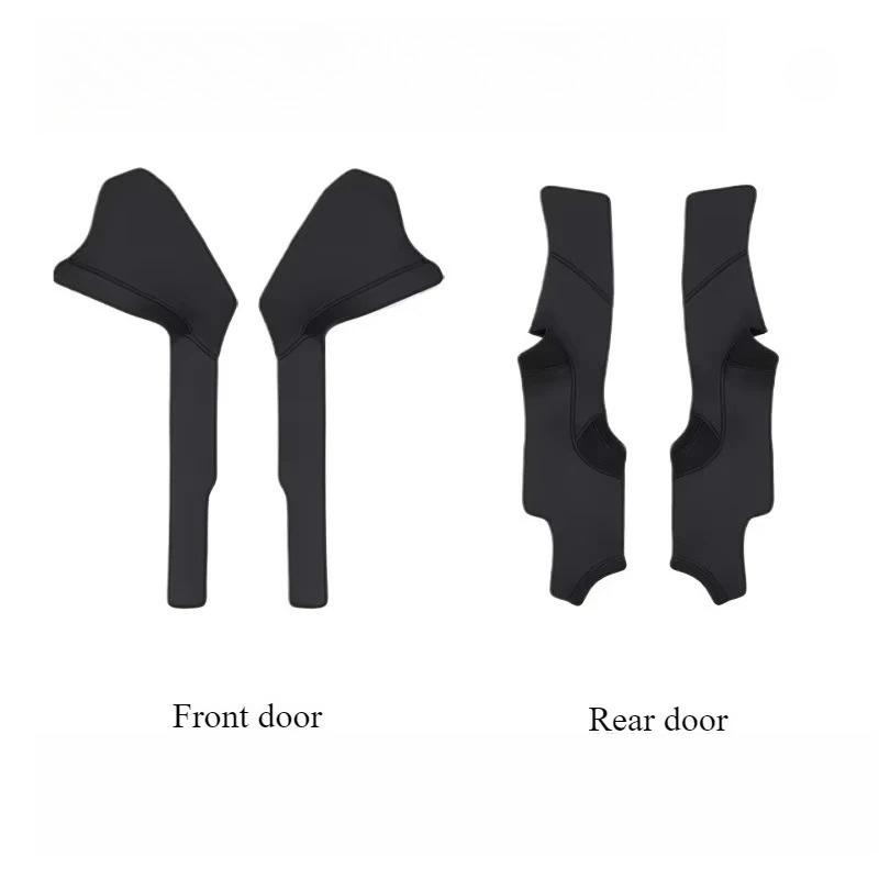 Front Rear Door Sill Pad for Tesla Model Y Juniper Model 3 Highland PU Leather Door Welcome Pedal Threshold Strip Accessories
