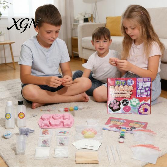 Stress Relief Fidget Toy Kit 66/142Pcs/Set DIY with Mold Glue Bag Measuring Decompression Toys Cup Charm Accessories Handmade Squeeze Craft
