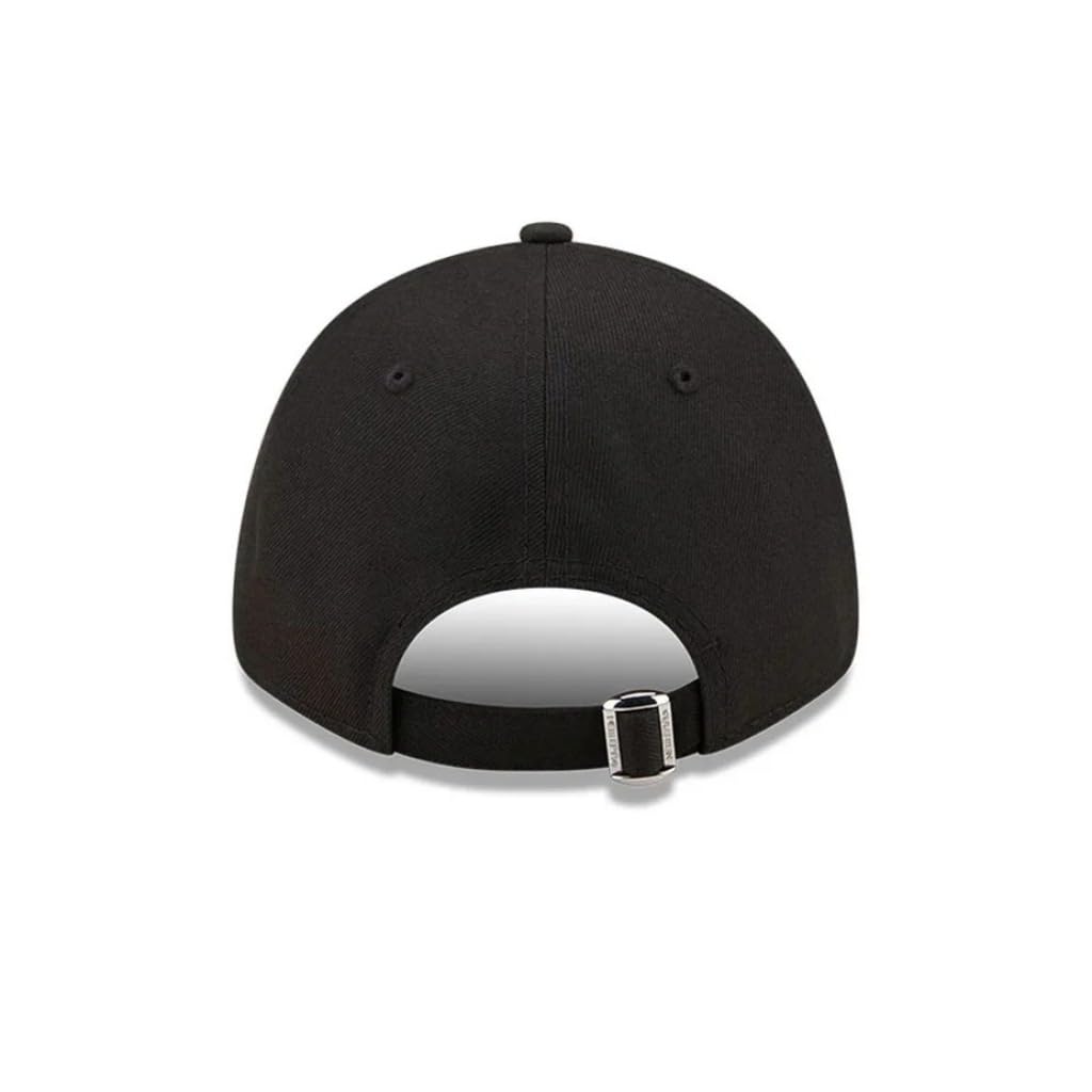 New Era 940 9FORTY Adjustable One Size Fits Polyester Baseball and Black with Silver Outline Cap, All, Cap, Men's Women's, Gender-Free, [Used]