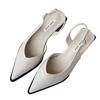Summer Fashion Pointed Toe Women Sandals Shallow Low Heel Slingbacks Ladies Casual Shoes