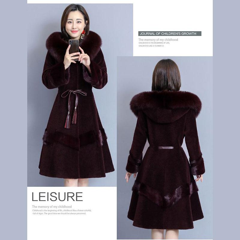 Long Sleeve Warmth Windbreaker Large Size Woolen Coat Spring and Autumn Large Size Woman's Clothing
