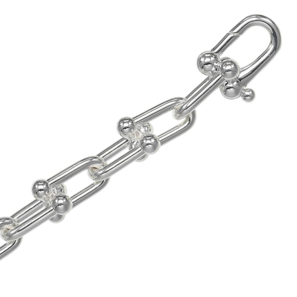 TIFFANY&Co. hardware large link Bracelet Wrist Size6.6" Silver925 62g Women Used